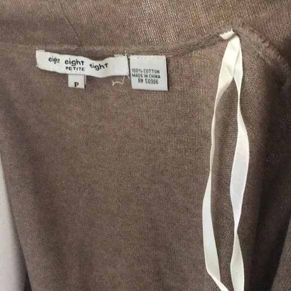 PETITE Taupe tunic length sweater. EUC - Picture 9 of 17